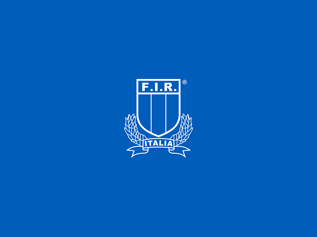 logo fir negativo sfondo blu