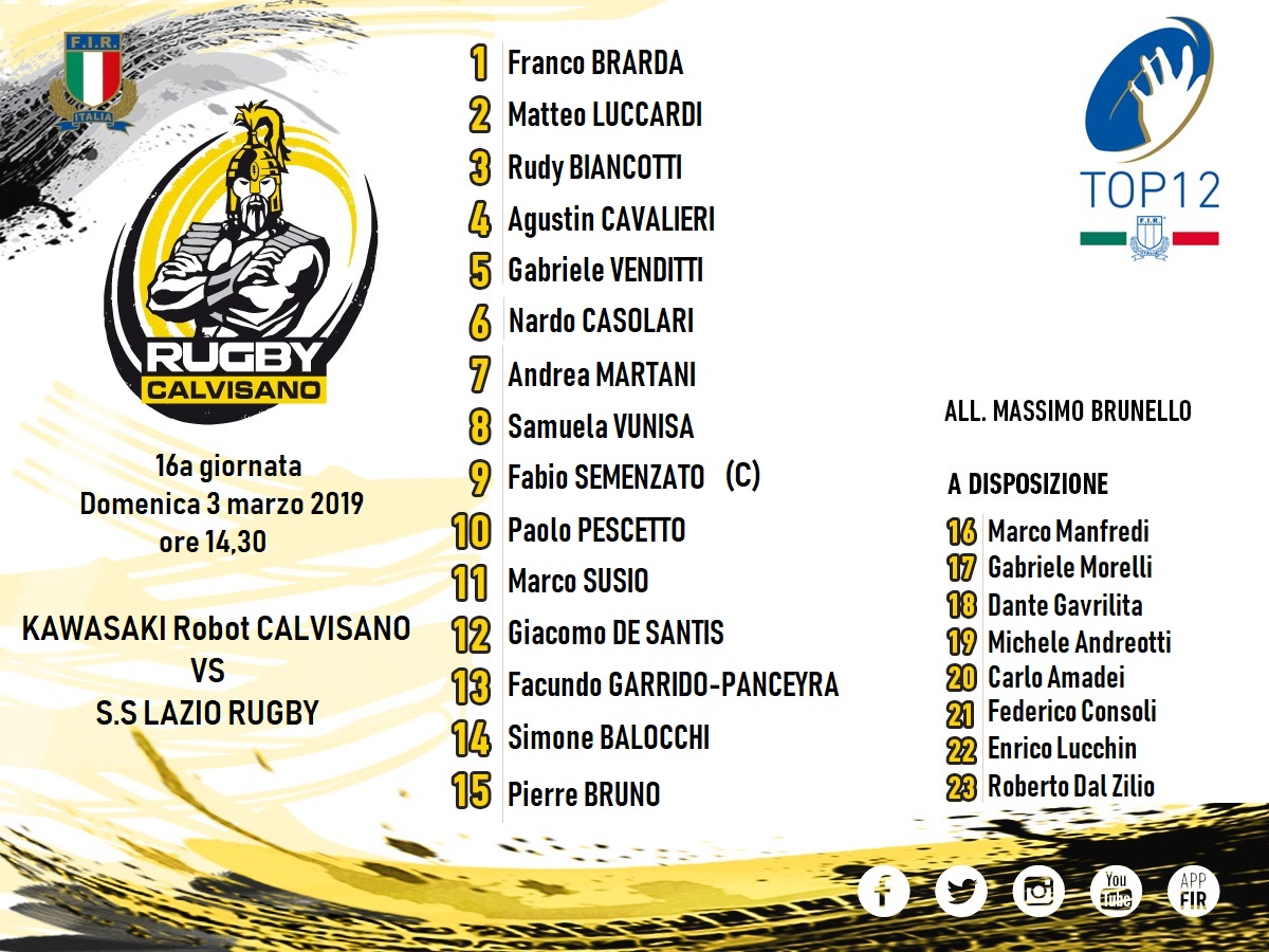 formazione CALVISANO ss lazio