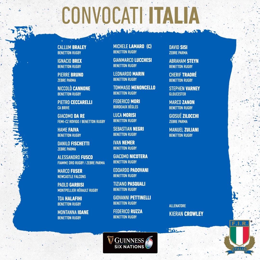 convocati italia 6 nazioni 22